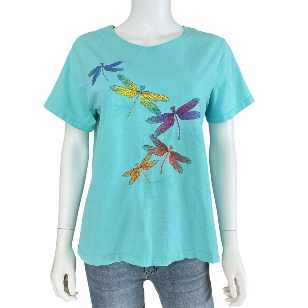 Sabaku Artwear T-Shirt M Southwestern Glittery Dragonfly Graphic Original Art US